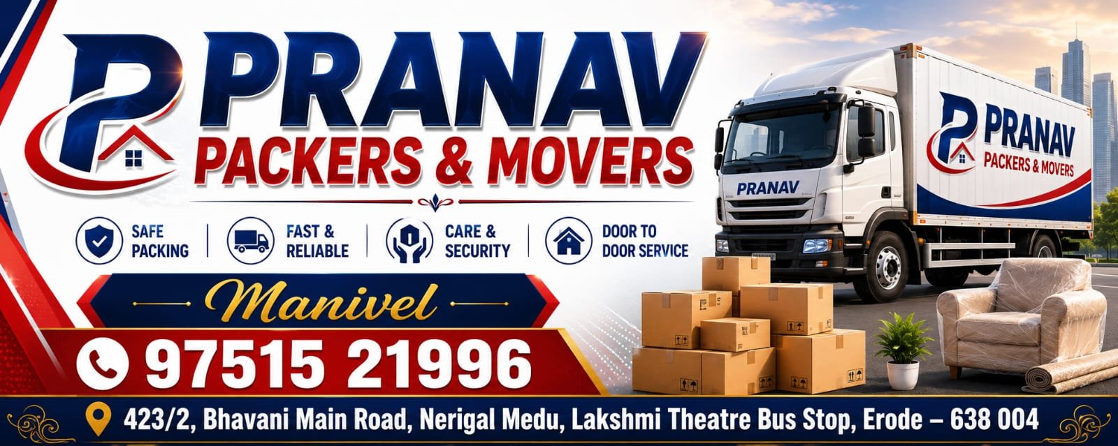 Pranav Packers and Movers logo