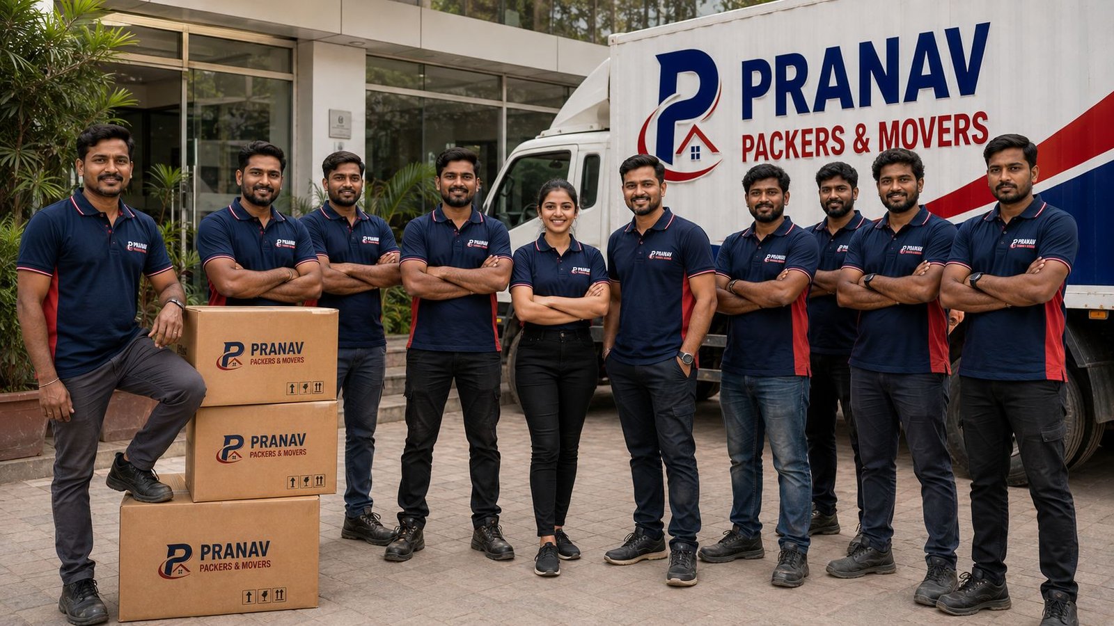 Pranav Packers and Movers staff handling an office relocation in Erode